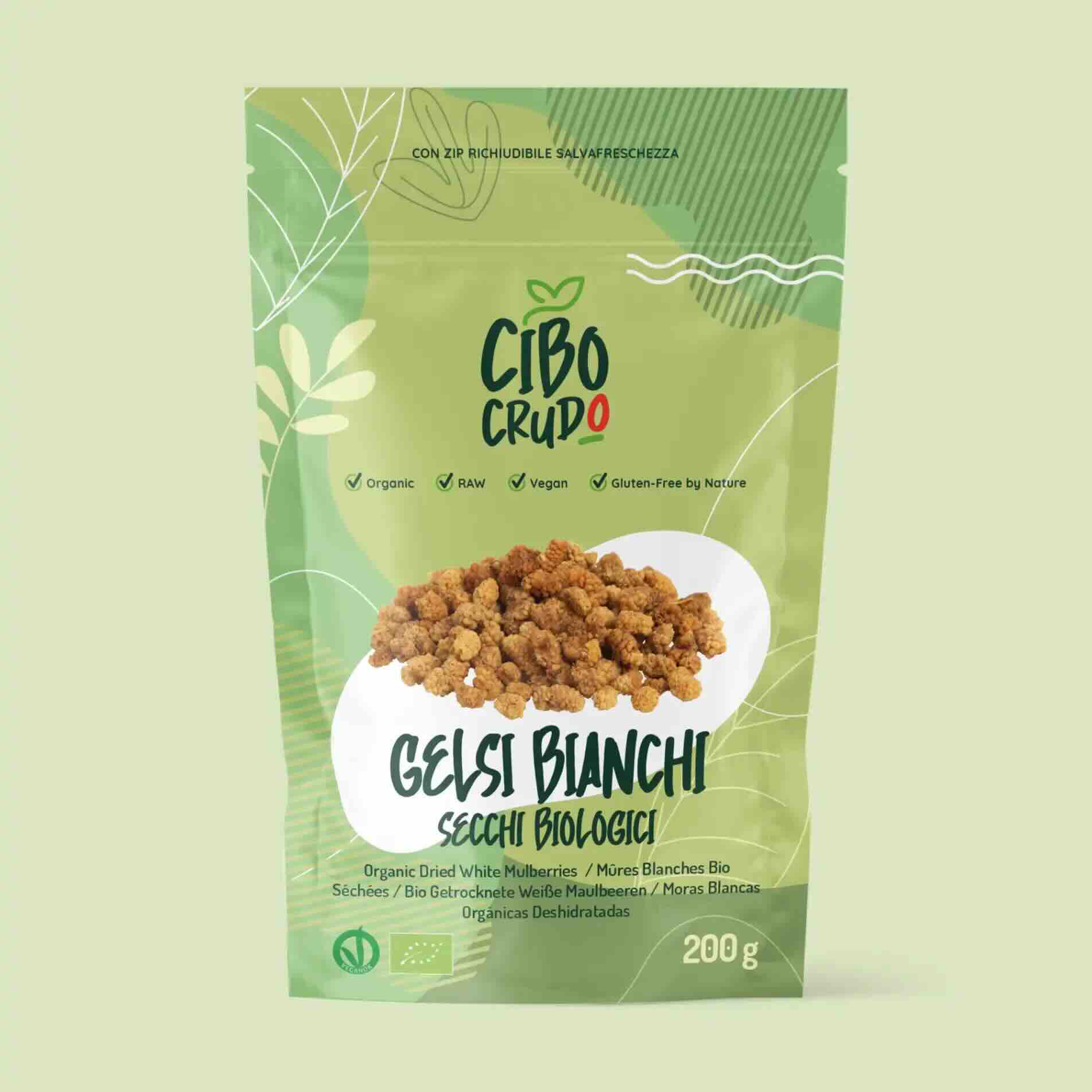 Gelsi Bianchi Essiccati Crudi Bio - Raw Organic - 200g
